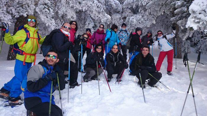 raquetas de nieve en sierra nevada